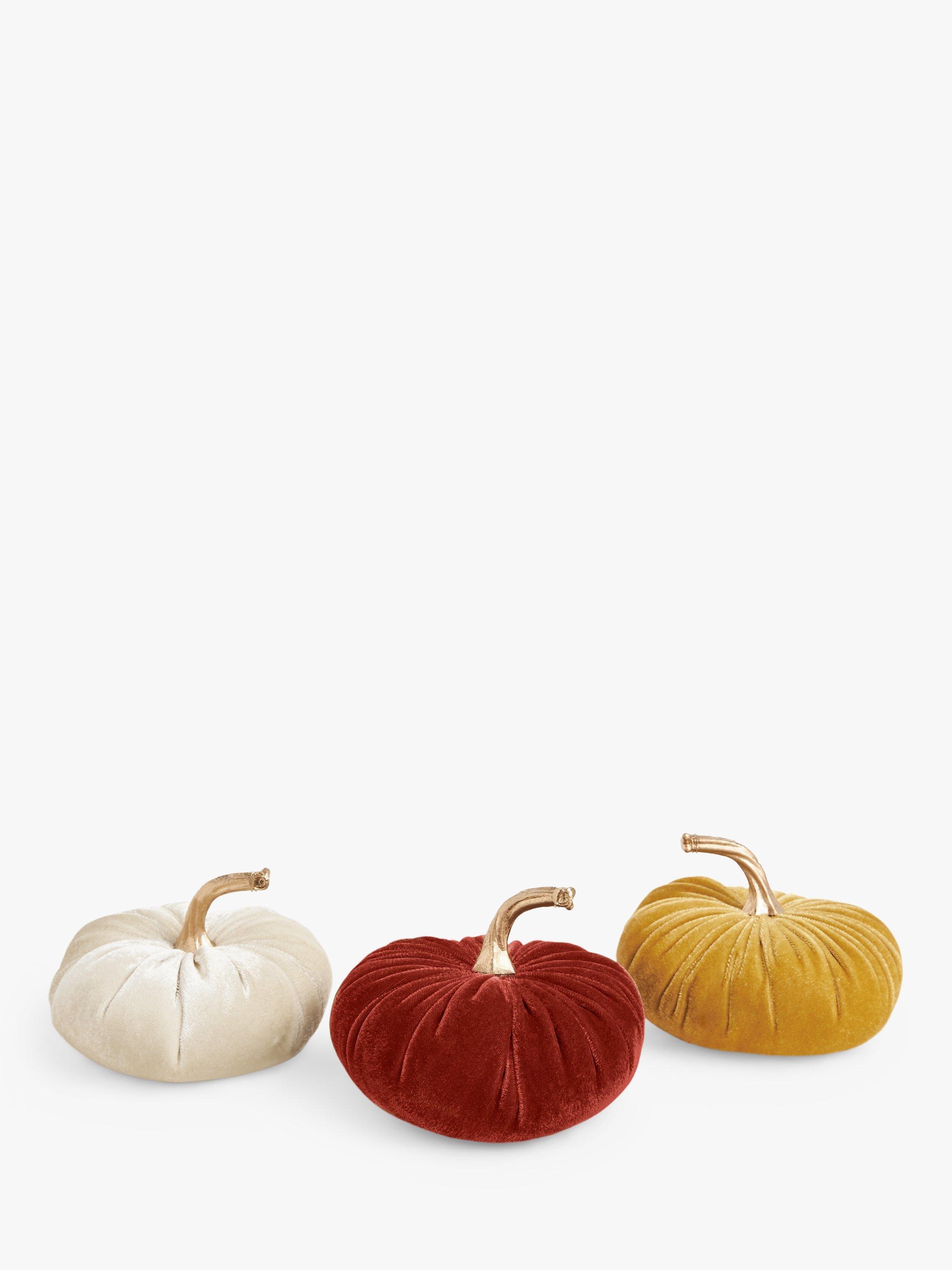 John Lewis Halloween Velour Pumpkin Trio