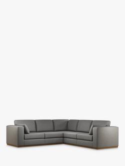 John Lewis + Swoon Rubik Grand 5 Seater Corner Sofa, Dark Leg, Nickel Weave