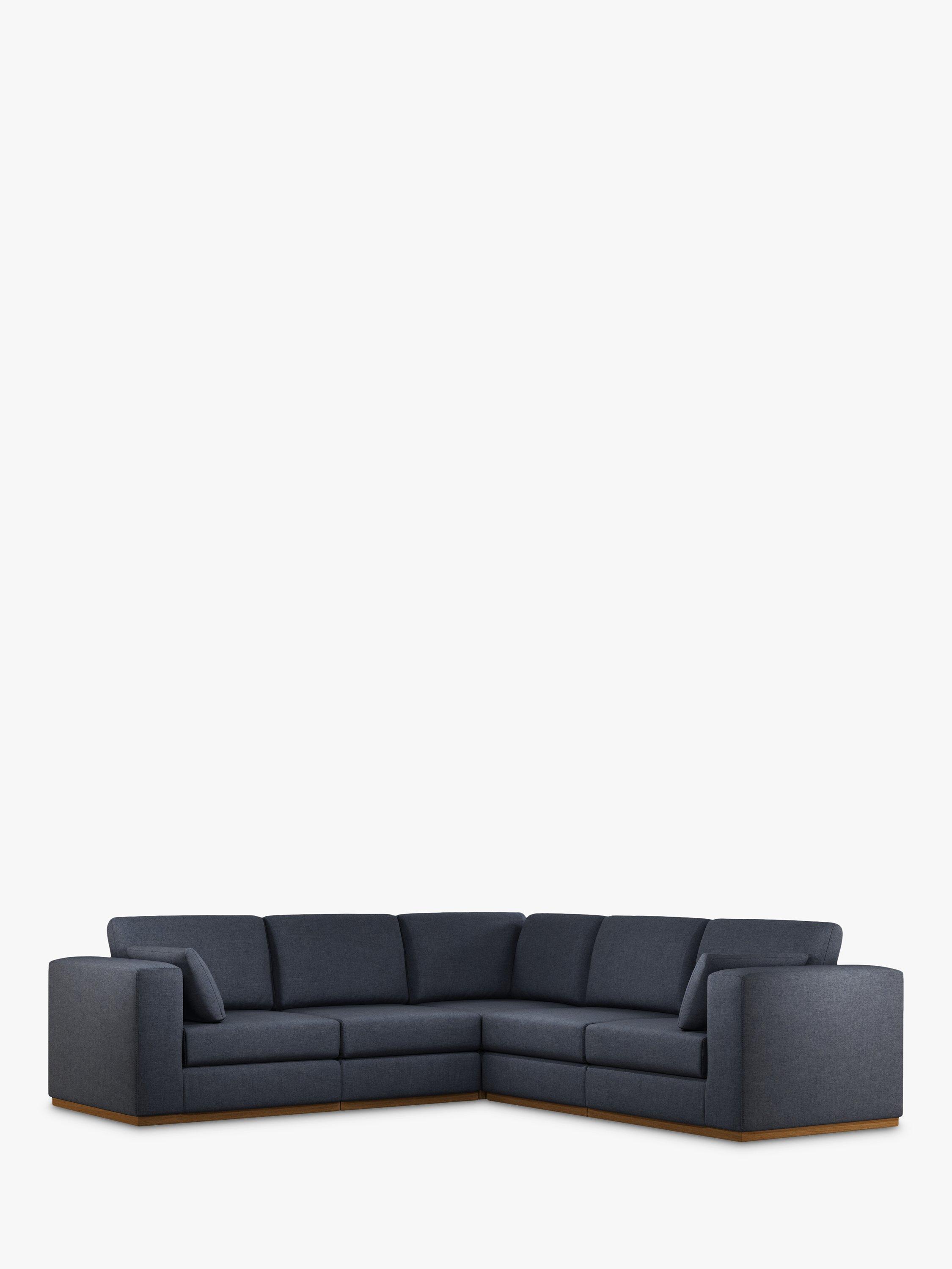 Rubik Range, John Lewis + Swoon Rubik Grand 5 Seater Corner Sofa, Dark Leg, Denim Weave