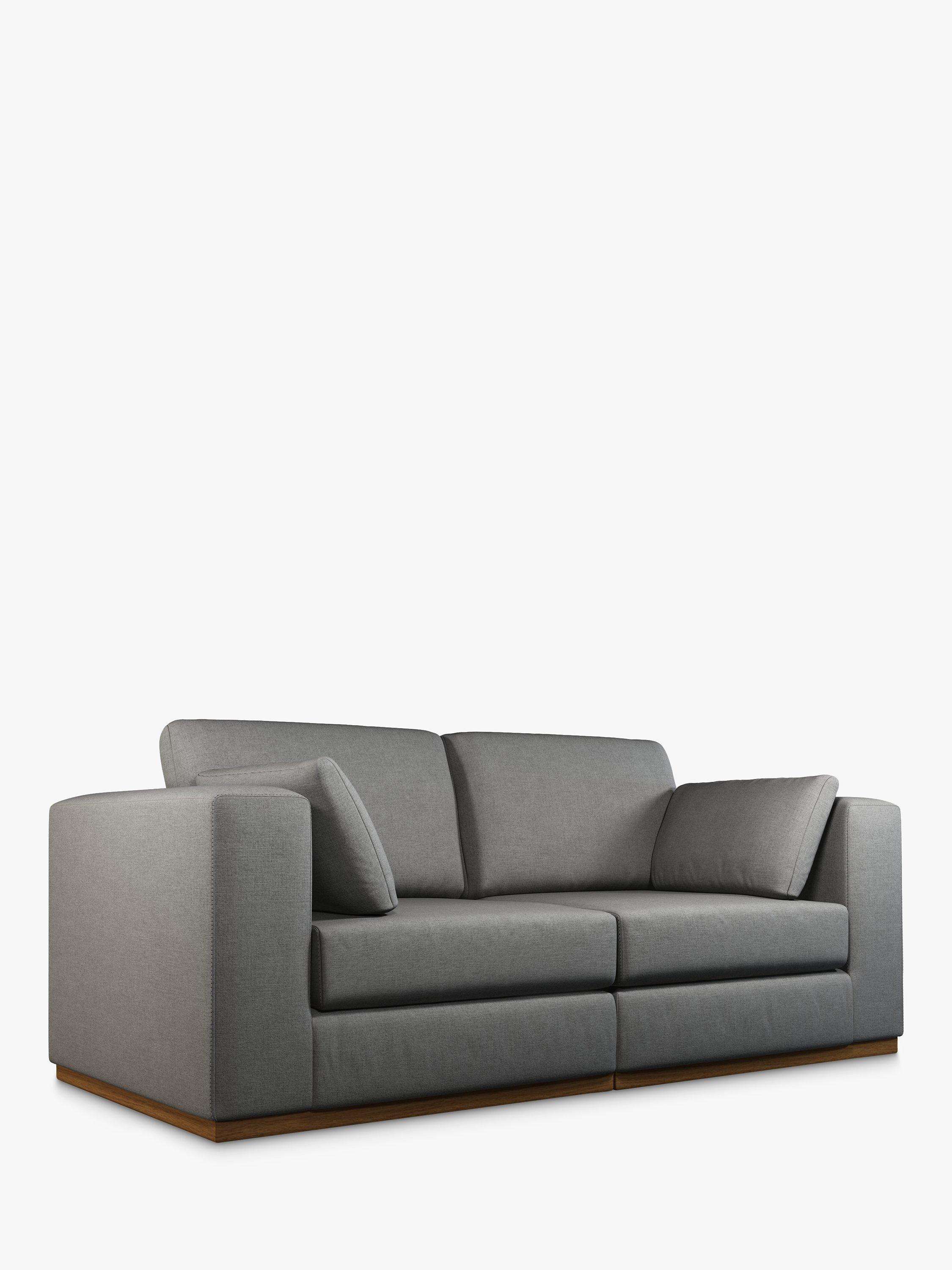 Rubik Range, John Lewis + Swoon Rubik Medium 2 Seater Sofa, Dark Leg, Nickel Weave