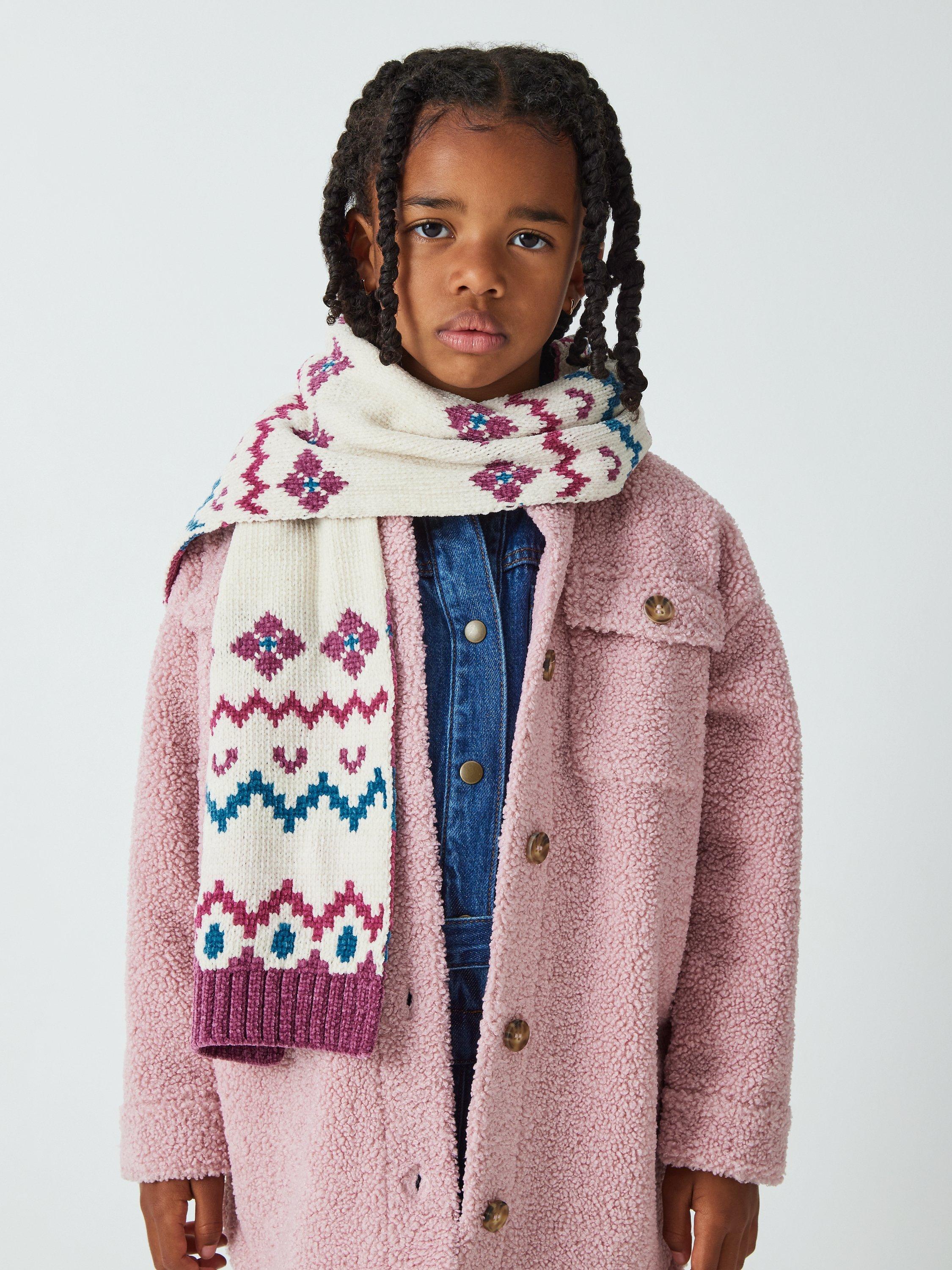 John Lewis Kids' Fair Isle Knitted Scarf, Multi