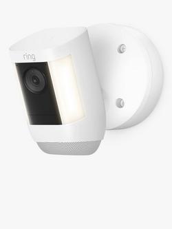 Ring Spotlight Cam Pro Wired Smart Security Camera with Built-in Wi-Fi & Siren Alarm, Black - view 2, White