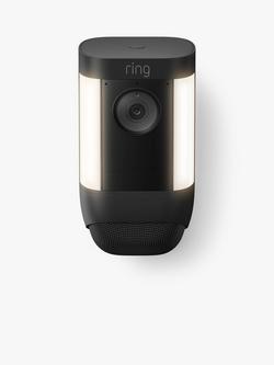 Ring Spotlight Cam Pro Wired Smart Security Camera with Built-in Wi-Fi & Siren Alarm, Black - view 2, Black