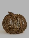 John Lewis Rattan LED Lit Pumpkin Decoration