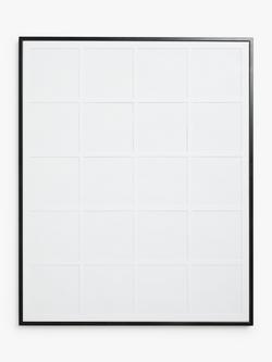 John Lewis Multi-aperture Aluminium Photo Frame, 20 Photo, 4 x 4" (10 x 10cm), Black, Black