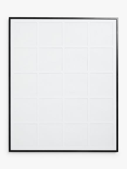 John Lewis Multi-aperture Aluminium Photo Frame, 20 Photo, 4 x 4" (10 x 10cm), Black, Black