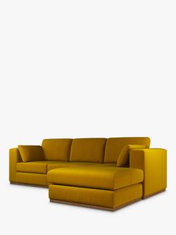 John Lewis + Swoon Rubik Grand 4 Seater RHF Chaise End Sofa, Dark Leg, Turmeric Velvet
