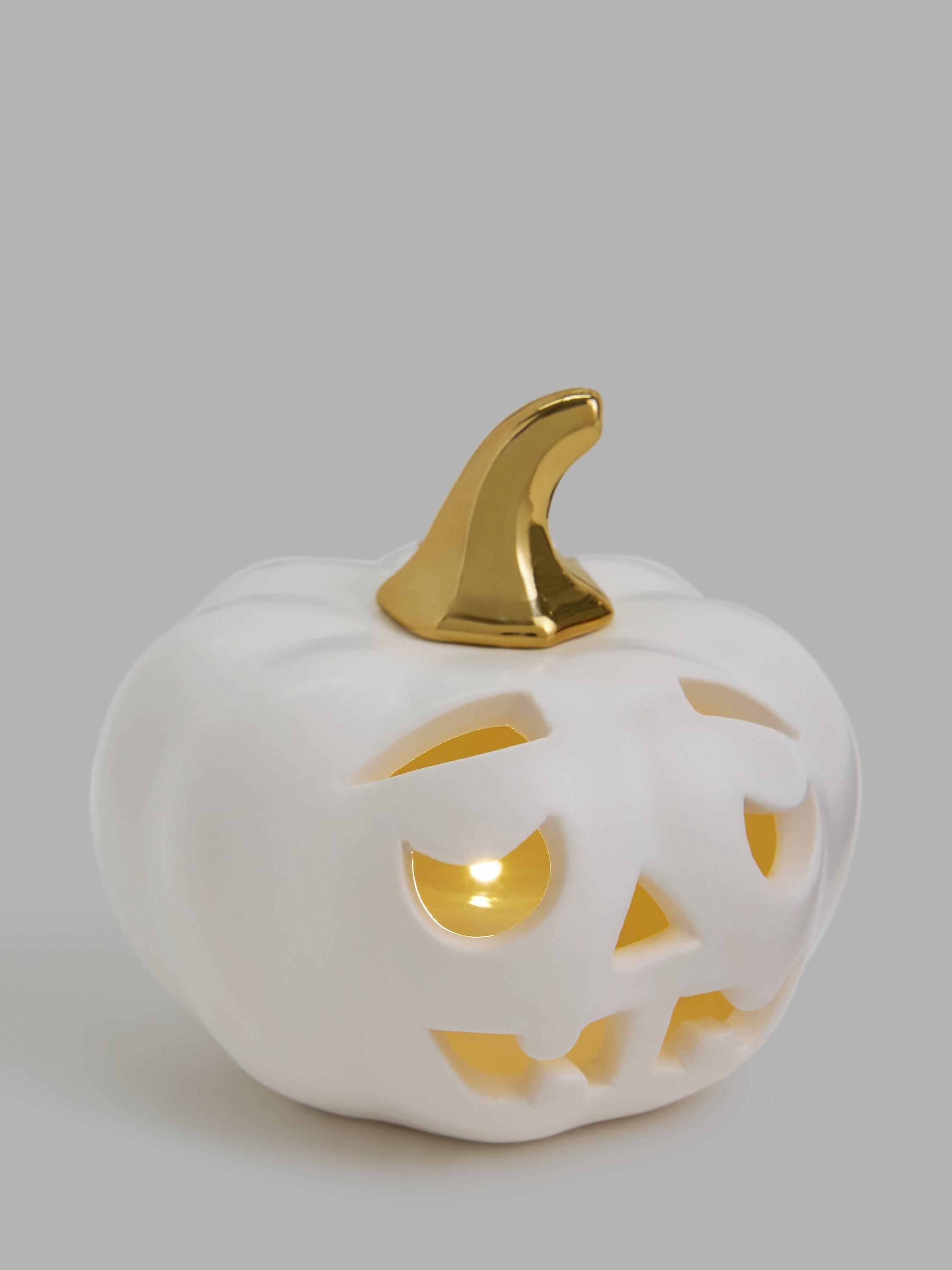 John Lewis Ceramic Pumpkin LED Tealight Holder