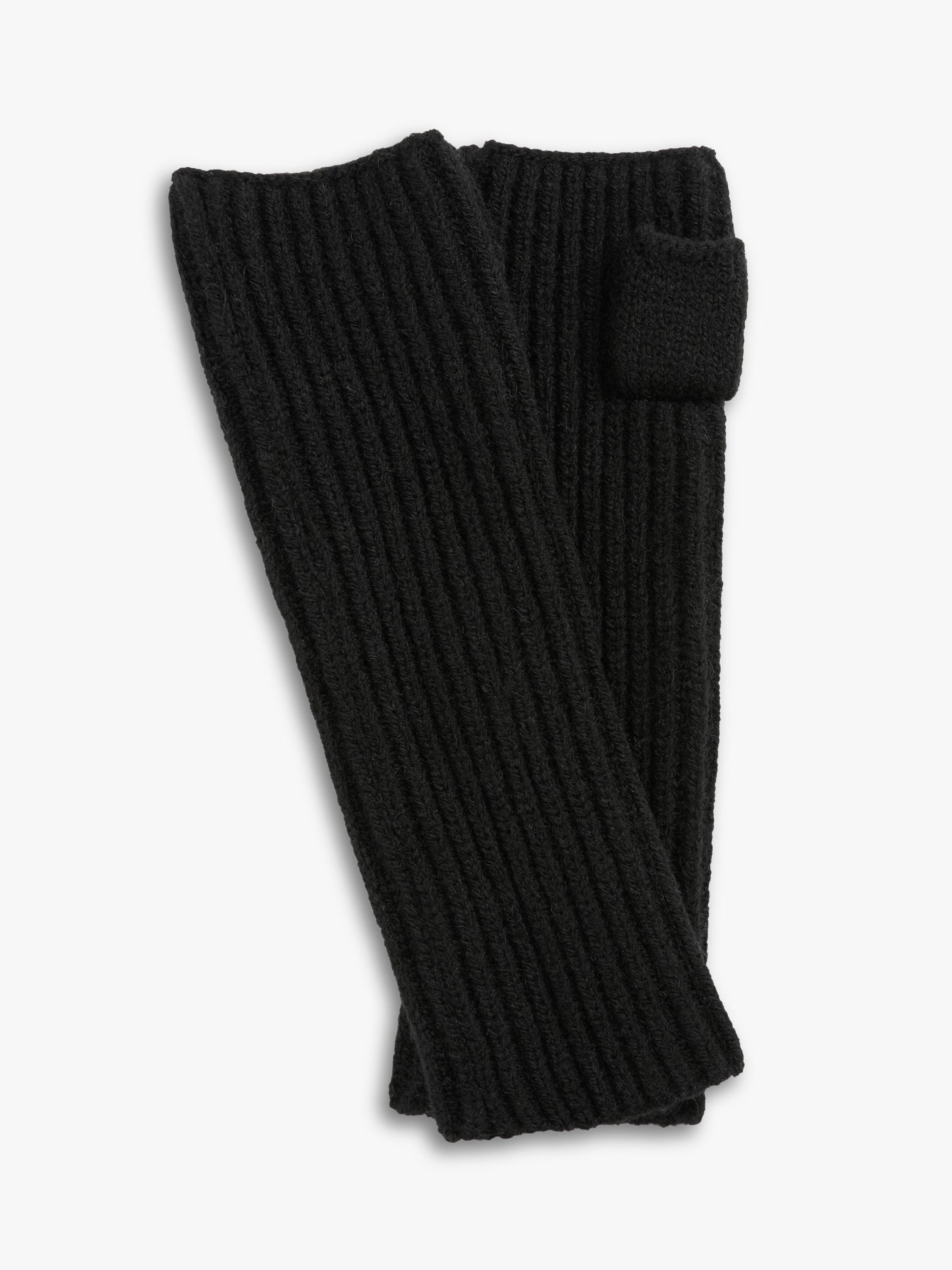 John Lewis Ribbed Handwarmers, Black