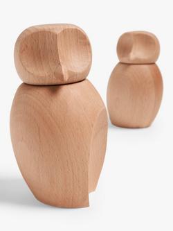 John Lewis Owl Set Ornament, FSC-Certified (Beech Wood) - view 2, Natural