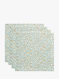 John Lewis ANYDAY Floral Table Napkins, Set of 4, Blue/Yellow