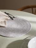 John Lewis Woven Cotton Round Placemat, Set of 4