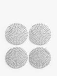 John Lewis Woven Cotton Round Coasters, Set of 4