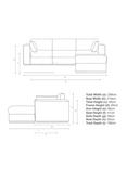 John Lewis + Swoon Rubik Grand 4 Seater RHF Chaise End Sofa, Dark Leg