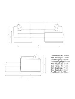 John Lewis + Swoon Rubik Grand 4 Seater RHF Chaise End Sofa, Dark Leg - view 2, Denim Weave