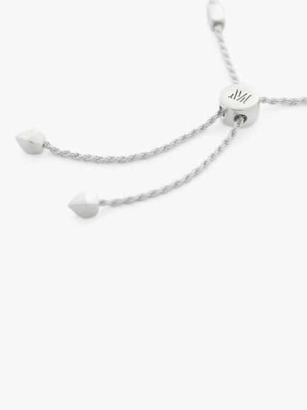 Monica Vinader Corda Rope Chain Bracelet, Silver - view 2, Silver