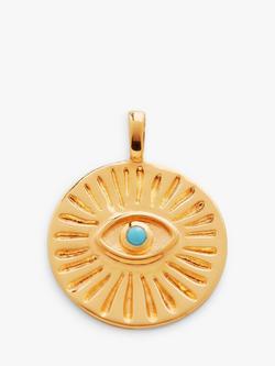 Monica Vinader Talisman Evil Eye Pendant Charm, Gold, Gold