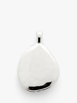 Monica Vinader Deia Pebble Locket Charm, Silver, Silver
