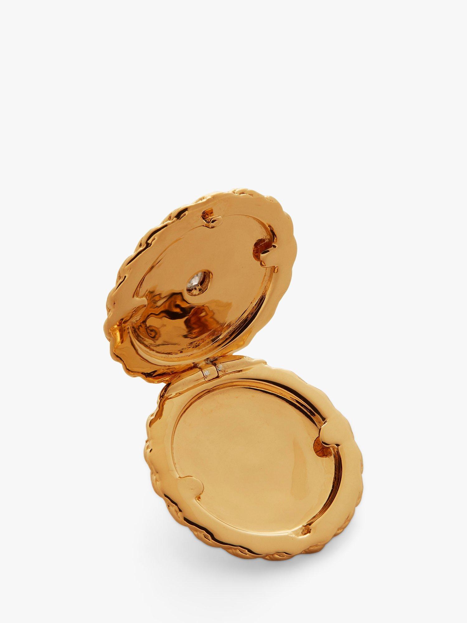 Product image 3 of 6, which shows Monica Vinader Corda Diamond Locket, Gold