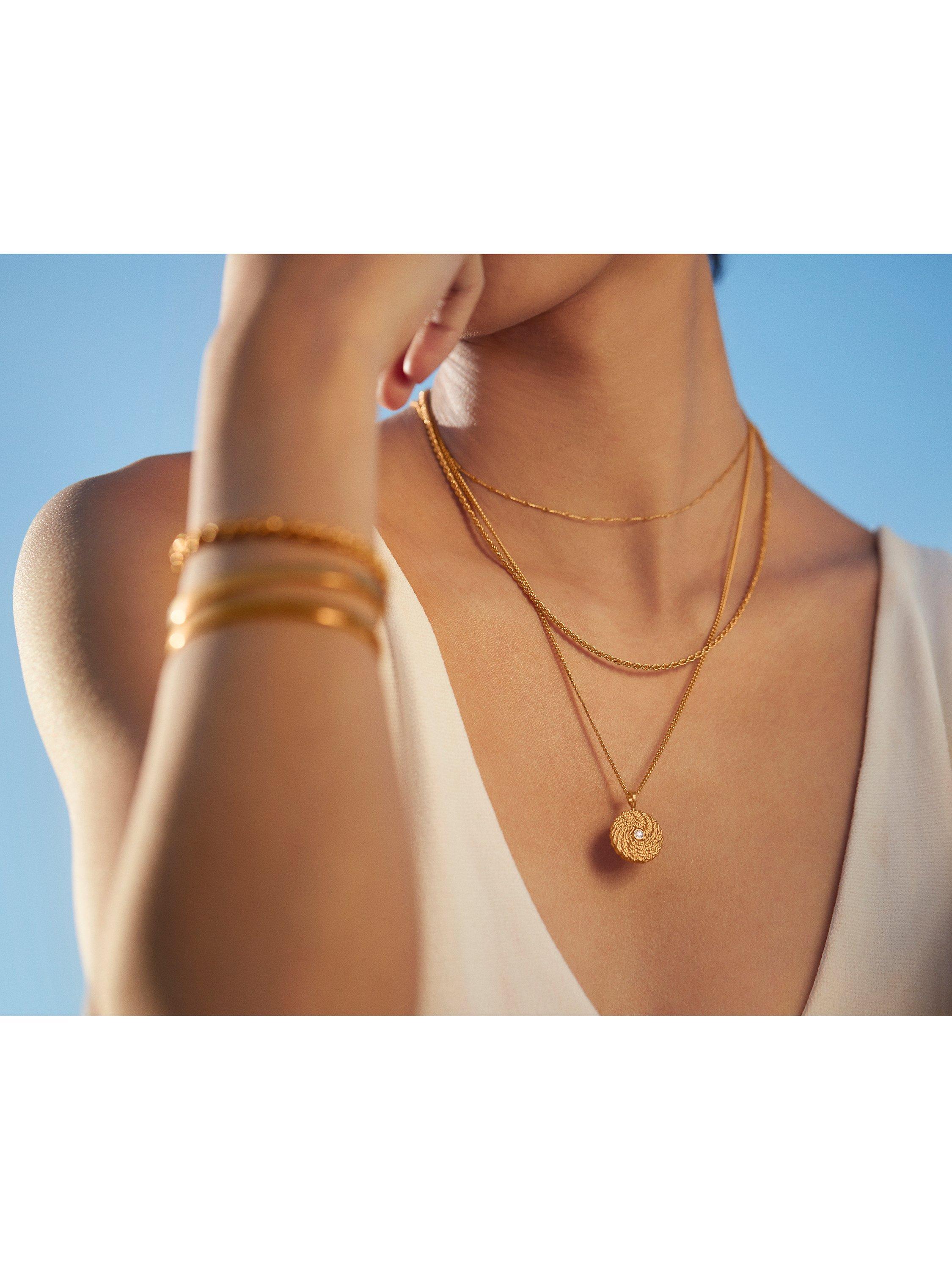 Product image 5 of 6, which shows Monica Vinader Corda Diamond Locket, Gold