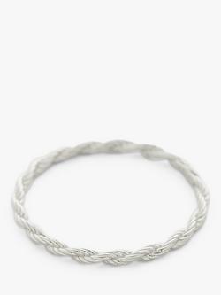 Monica Vinader Corda Skinny Stacking Ring, Silver - view 2, Silver