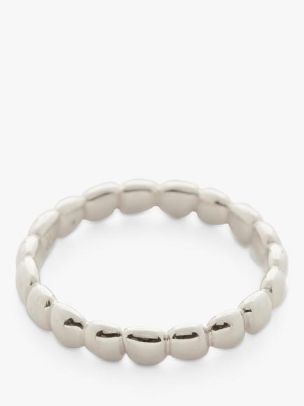 Monica Vinader Nura Stacking Ring, Silver - view 2, Silver