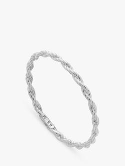 Monica Vinader Corda Skinny Stacking Ring, Silver, Silver