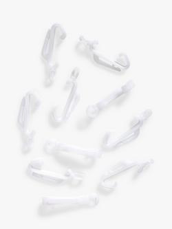 John Lewis Glider/Hook Lightweight Track, Pack of 10 - view 2, White