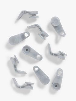 John Lewis Glider/Hook Mediumweight Track, Pack of 10 - view 2, Silver