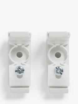 John Lewis Wall Bracket Mediumweight Track, Pack of 4 - view 2, White