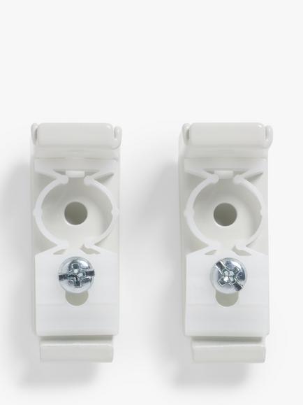 John Lewis Wall Bracket Mediumweight Track, Pack of 4 - view 2, White