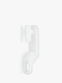 John Lewis Glider/Hook Heavyweight Track, White, Pack of 10