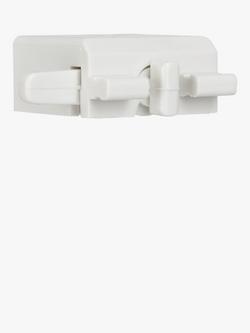 John Lewis Wall Bracket Heavyweight Track, Pack of 4, White