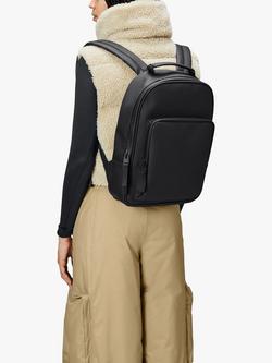 Rains Waterproof 15" Laptop Book Daypack, Drift - view 2, Black