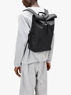 Rains Roll-Top Rucksack, 13L - view 2, Black