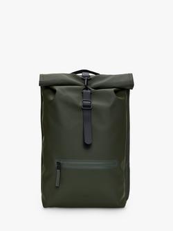 Rains Roll-Top Rucksack, 13L, Green