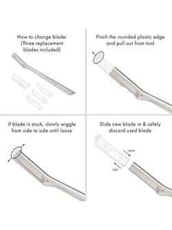 Tweezerman Facial Razor Replace Blades, x 4 - view 2, 