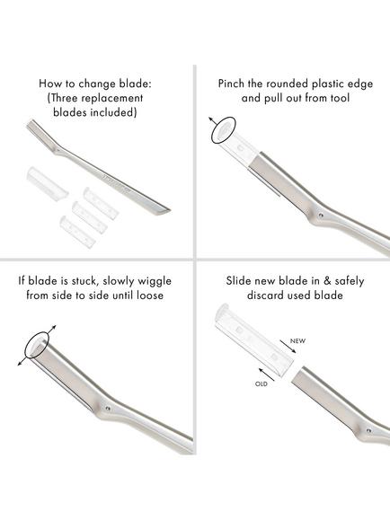 Tweezerman Facial Razor Replace Blades, x 4 - view 2, 