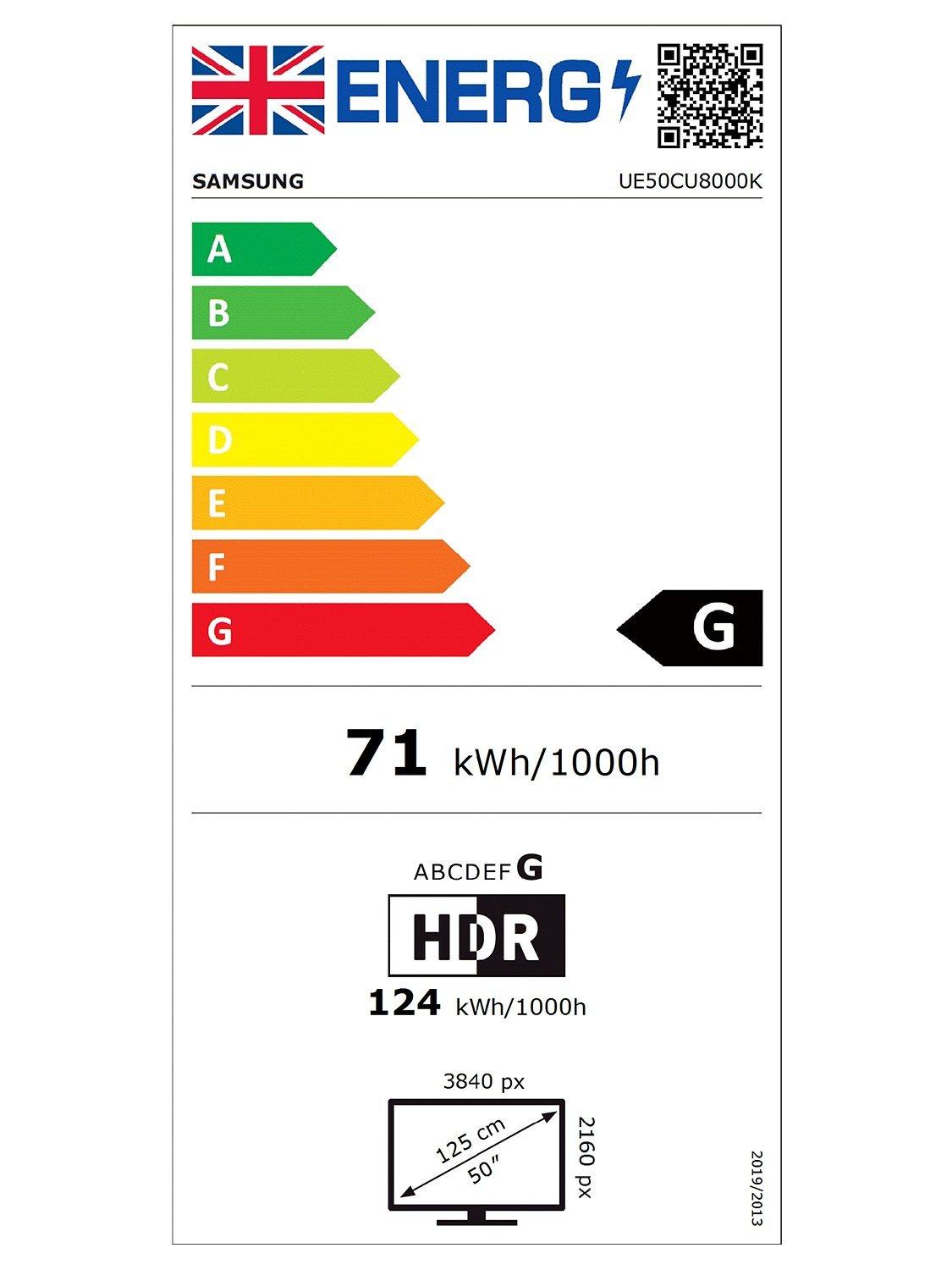 This item is rated G for energy efficiency on a scale from A (most efficient) to G (least efficient).
