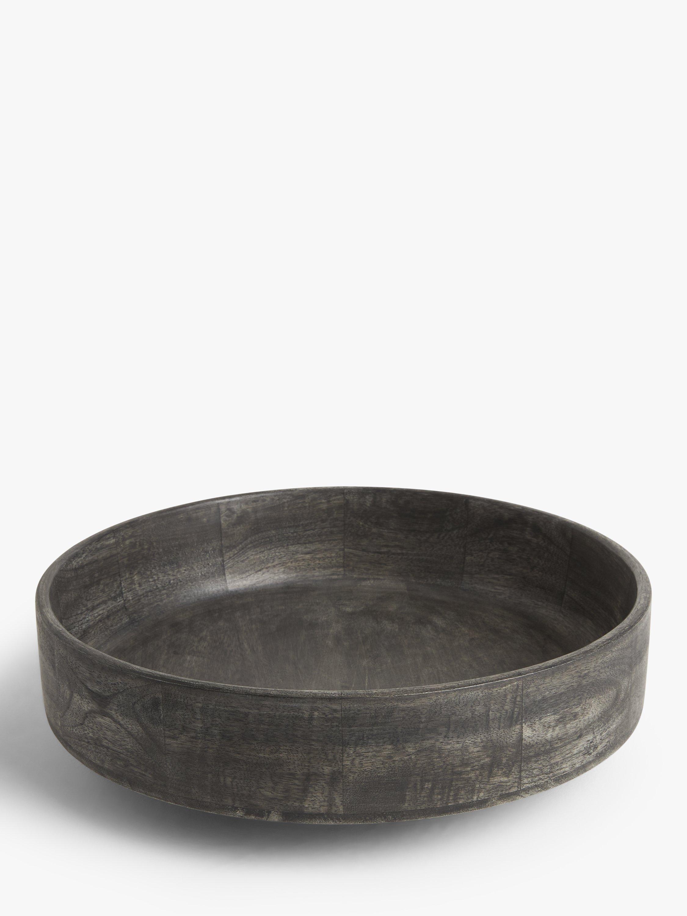 John Lewis Large Serving Bowl, 34cm, FSC-Certified (Mango Wood), Dark Grey