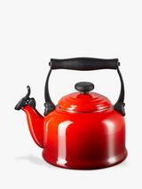 Le Creuset Traditional Stovetop Whistling Kettle, 2.1L, Cerise