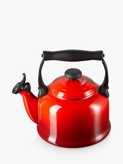 Le Creuset Traditional Stovetop Whistling Kettle, 2.1L - view 2, Cerise