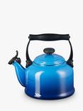 Le Creuset Traditional Stovetop Whistling Kettle, 2.1L, Azure