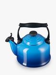 Le Creuset Traditional Stovetop Whistling Kettle, 2.1L, Azure