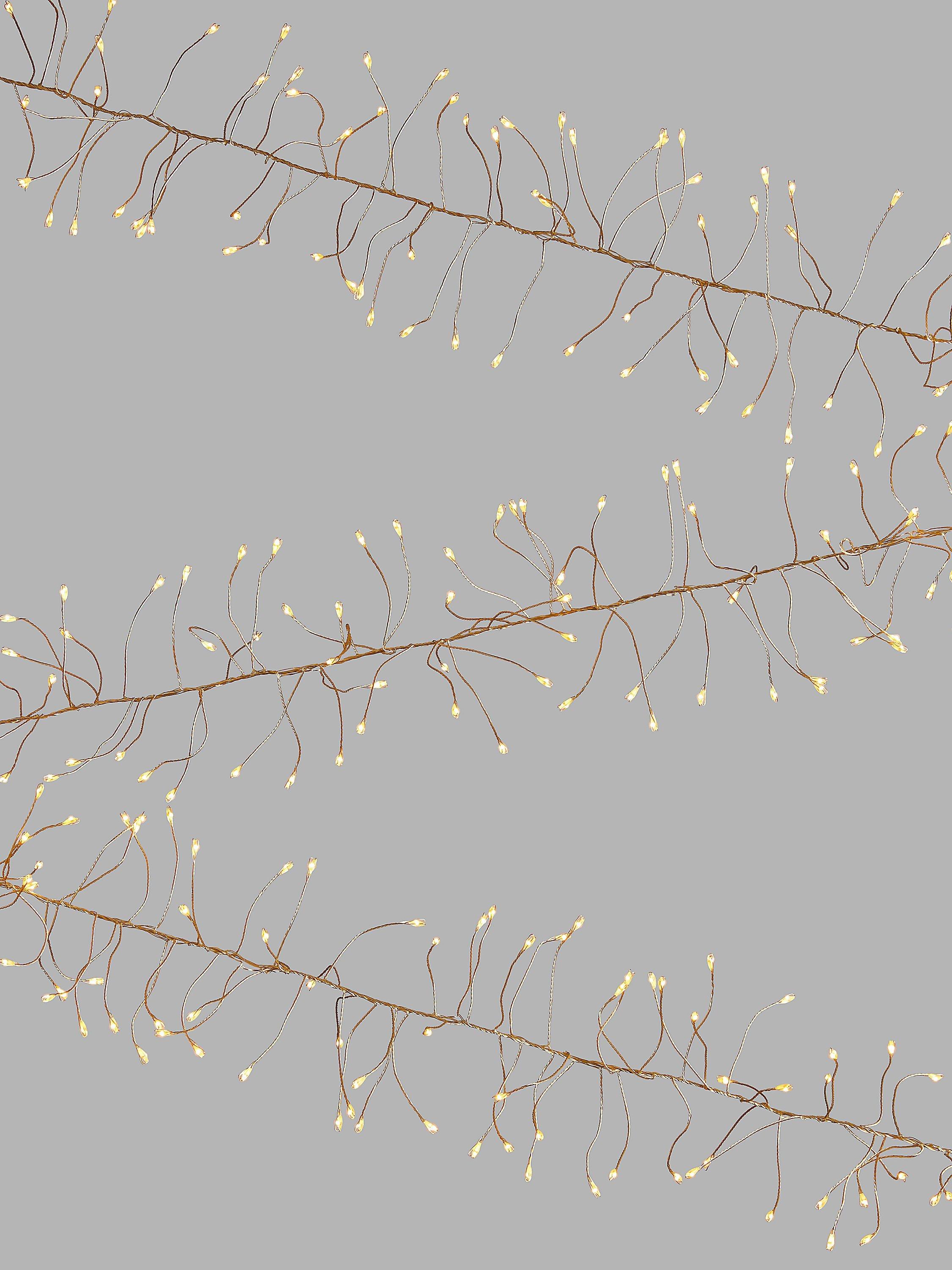 John Lewis 640 LED Vine Lights, Warm White / Gold Wire