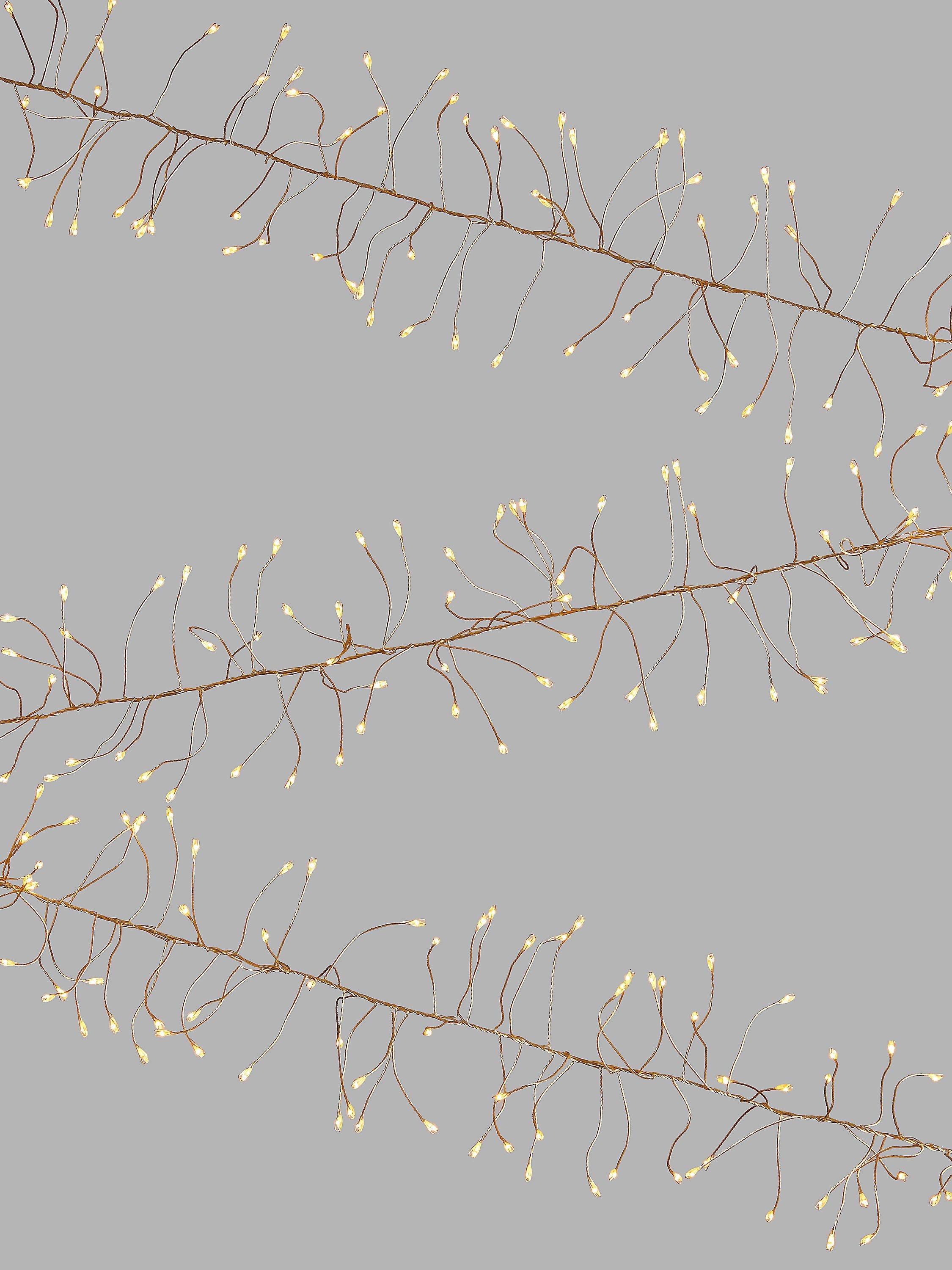 John Lewis 960 LED Vine Lights, Warm White / Gold Wire