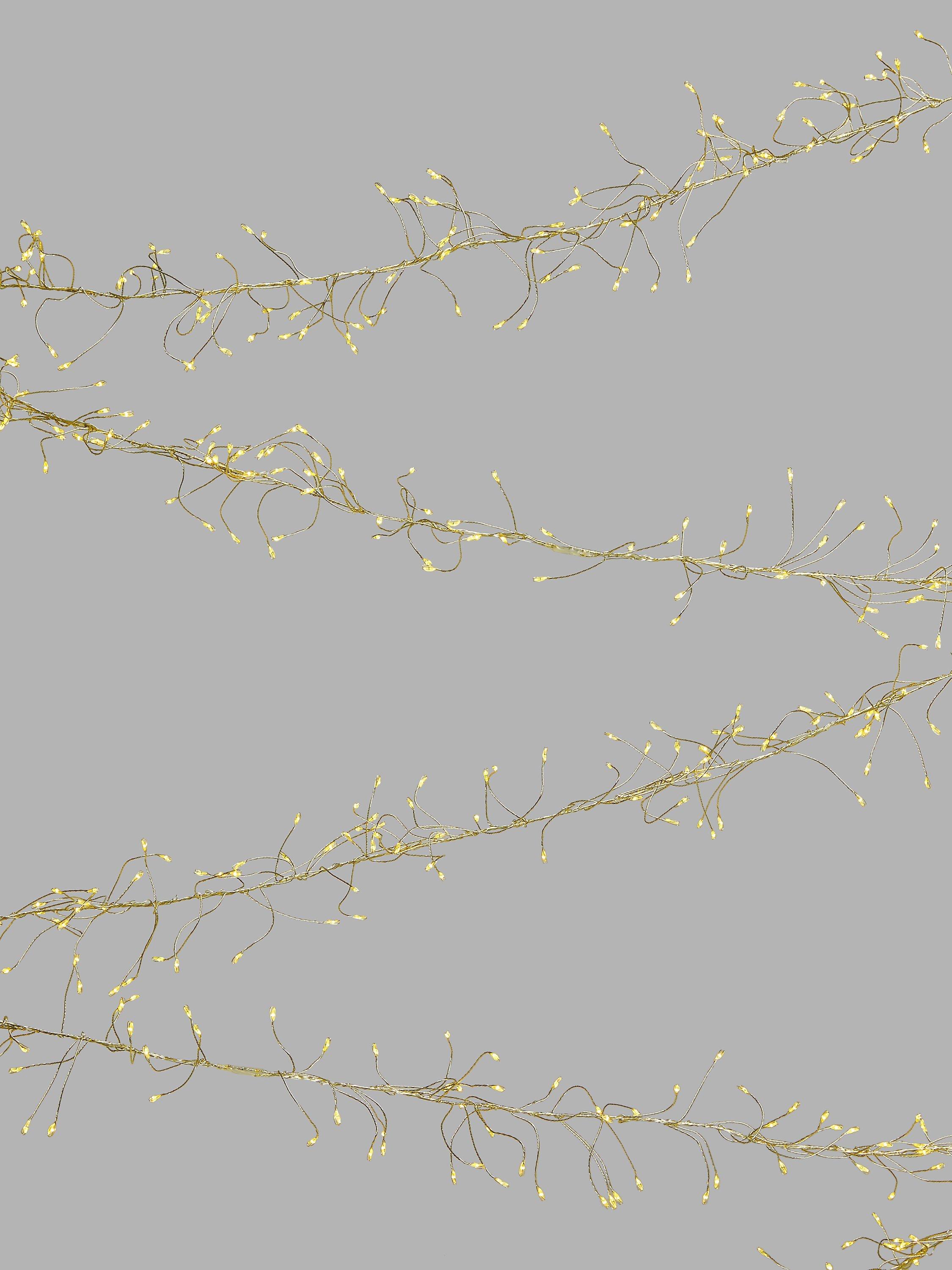 John Lewis 960 LED Vine Lights, Pure White / Silver Wire