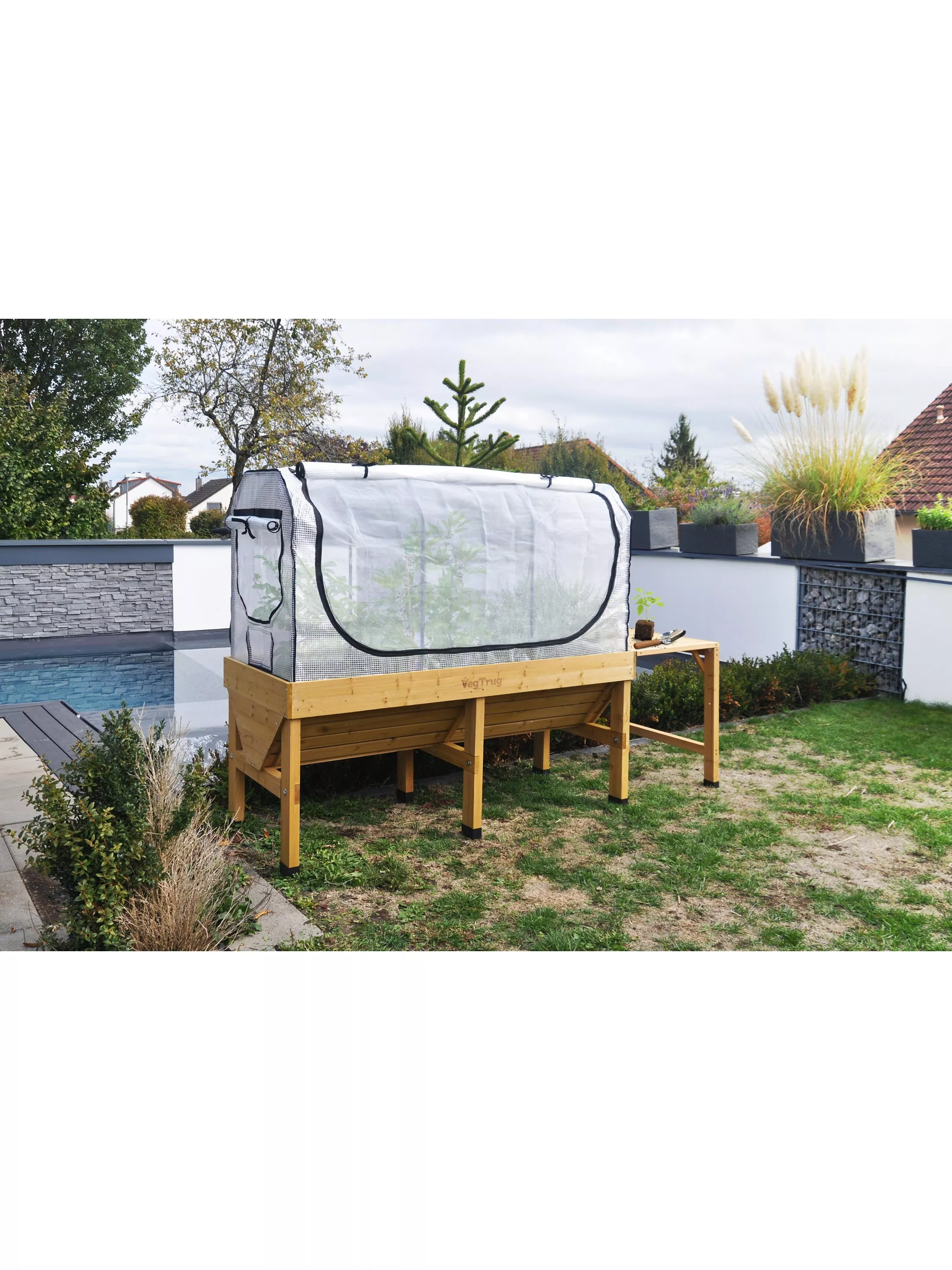 Serre VegTrug 1.8m Avec Housse Polyéthylène Et Anti-insectes - Cadre Acier Zinc - Jardinage