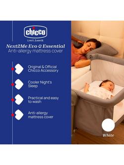 Chicco Next2Me Terry Cloth Mattress Cover, White - view 2, White