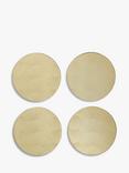 John Lewis Etched Scallop Stainless Steel Round Coasters, Set of 4